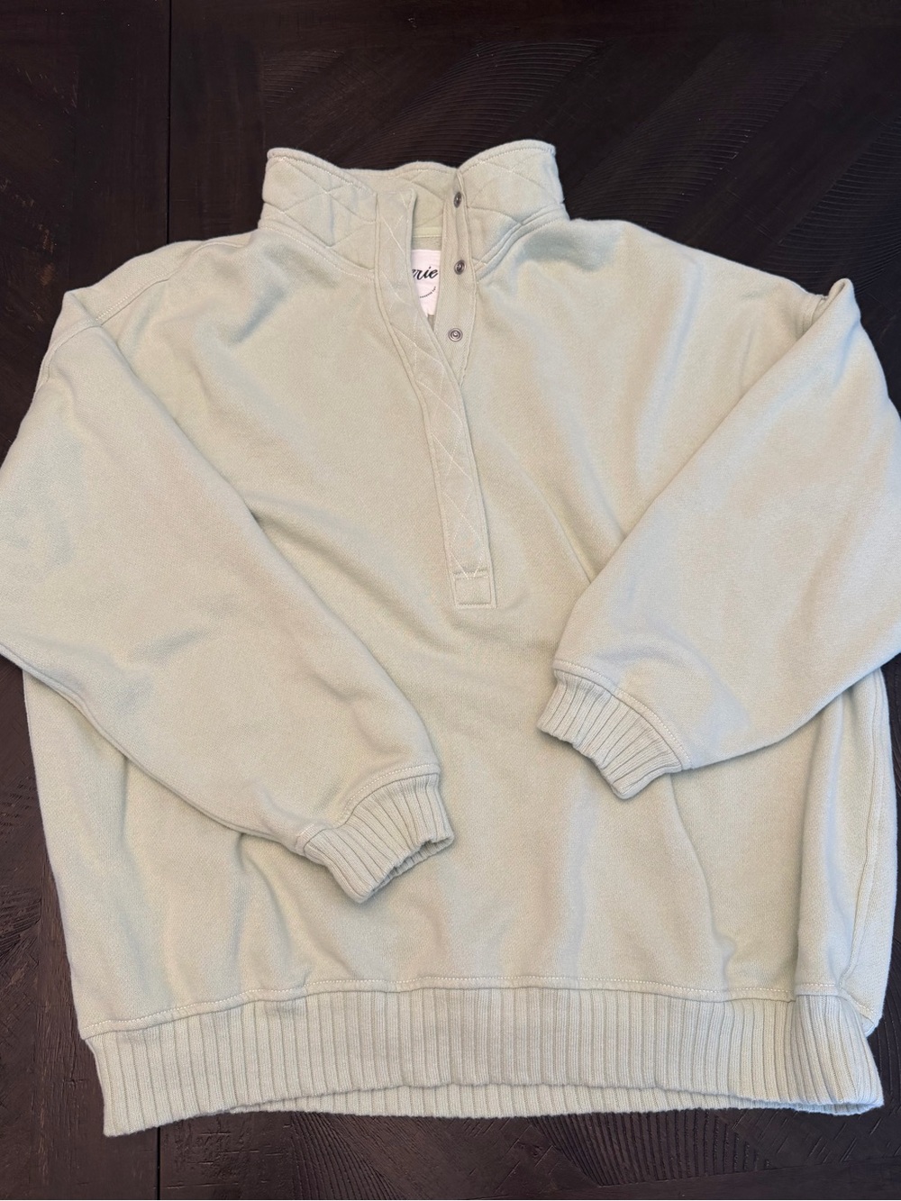 aerie Men's Light Mint Zip-Up Pullover Sweater